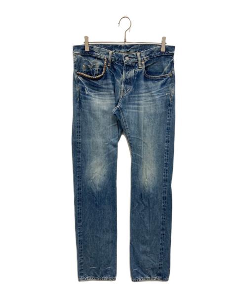 Hysteric Glamour（ヒステリックグラマー）Hysteric Glamour (ヒステリックグラマー) SP加工スタッズデニムパンツ インディゴ サイズ:W32の古着・服飾アイテム