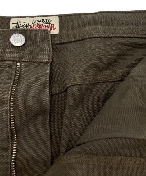stussy（ステューシー）stussy (ステューシー) Work Short Washed Canvas オリーブ サイズ:32の古着・服飾アイテム