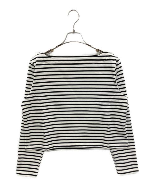 rosy monster（ロージーモンスター）rosy monster (ロージーモンスター) fish shell button border tops ホワイト×ブラック サイズ:FREE 未使用品の古着・服飾アイテム