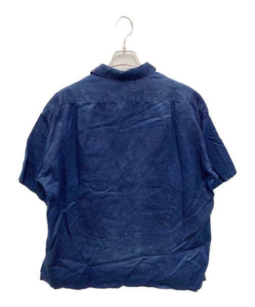 NIGEL CABOURN（ナイジェルケーボン）NIGEL CABOURN (ナイジェルケーボン) OPEN COLLAR SHIRT LINEN INDIGO インディゴ サイズ:52の古着・服飾アイテム