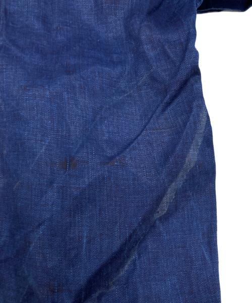 NIGEL CABOURN（ナイジェルケーボン）NIGEL CABOURN (ナイジェルケーボン) OPEN COLLAR SHIRT LINEN INDIGO インディゴ サイズ:52の古着・服飾アイテム