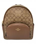 COACHコーチ）の古着「バックパック シグネチャー キャンバス」｜ベージュ