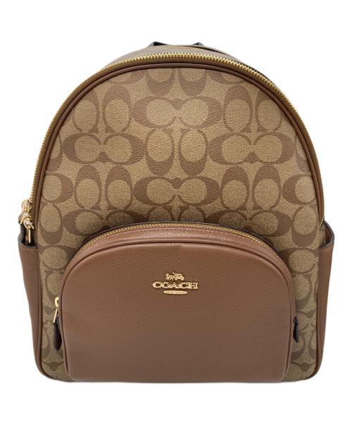 COACH（コーチ）COACH (コーチ) バックパック シグネチャー キャンバス ベージュの古着・服飾アイテム