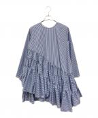 rosy monsterロージーモンスター）の古着「March Opera tiered OP」｜ブルー×ホワイト