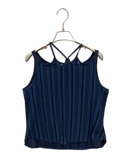 Mame Kurogouchi（マメクロゴウチ）mame kurogouchi (マメクロゴウチ) Russell Jersey Sleeveless Top ネイビー サイズ:2の古着・服飾アイテム