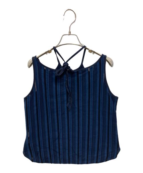 Mame Kurogouchi（マメクロゴウチ）mame kurogouchi (マメクロゴウチ) Russell Jersey Sleeveless Top ネイビー サイズ:2の古着・服飾アイテム