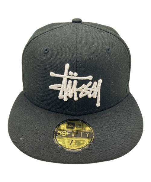 stussy（ステューシー）stussy (ステューシー) New Era (ニューエラ) AUTHENTIC NEW ERA CAP ブラック サイズ:7 1/4の古着・服飾アイテム
