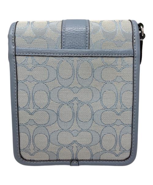 COACH（コーチ）COACH (コーチ) ノース／サウス ロニー クロスボディ シグネチャー ジャカード ブルーの古着・服飾アイテム