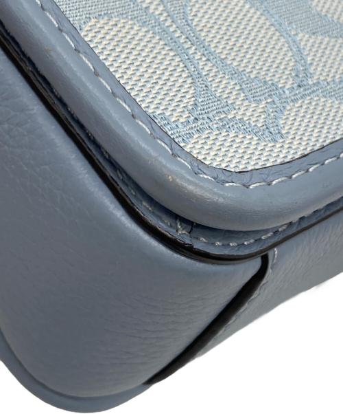 COACH（コーチ）COACH (コーチ) ノース／サウス ロニー クロスボディ シグネチャー ジャカード ブルーの古着・服飾アイテム