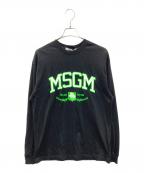 MSGM×AZUL by moussyエムエスジーエム×アズールバイマウジー）の古着「LONG SLEEVE TEE」｜ブラック