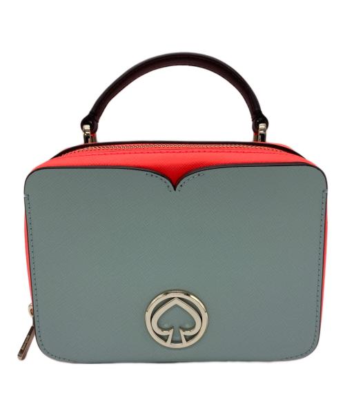 Kate Spade（ケイトスペード）Kate Spade (ケイトスペード) バニティ ミニトップハンドル 2way ショルダーバッグ オレンジ×ブルーの古着・服飾アイテム