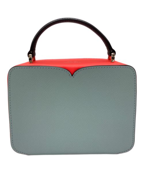 Kate Spade（ケイトスペード）Kate Spade (ケイトスペード) バニティ ミニトップハンドル 2way ショルダーバッグ オレンジ×ブルーの古着・服飾アイテム