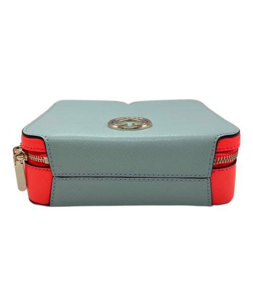 Kate Spade（ケイトスペード）Kate Spade (ケイトスペード) バニティ ミニトップハンドル 2way ショルダーバッグ オレンジ×ブルーの古着・服飾アイテム