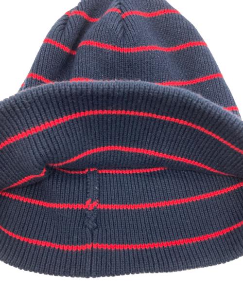 SUPREME（シュプリーム）Supreme (シュプリーム) STRIPED BEANIE ネイビー×レッドの古着・服飾アイテム