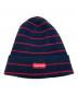 Supreme（シュプリーム）の古着「STRIPED BEANIE」｜ネイビー×レッド