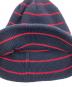 中古・古着 Supreme (シュプリーム) STRIPED BEANIE ネイビー×レッド：5000円
