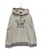 POLO RALPH LAURENポロ・ラルフローレン）の古着「前Vガゼットパーカー」｜グレー