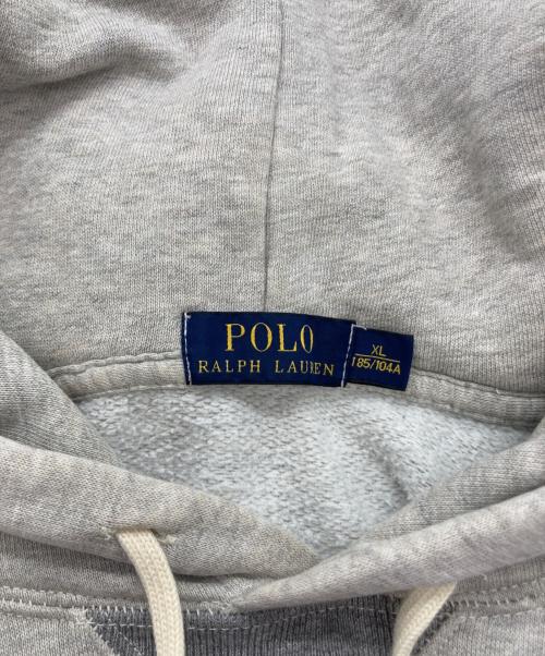 POLO RALPH LAUREN（ポロ・ラルフローレン）POLO RALPH LAUREN (ポロ・ラルフローレン) 前Vガゼットパーカー グレー サイズ:XLの古着・服飾アイテム