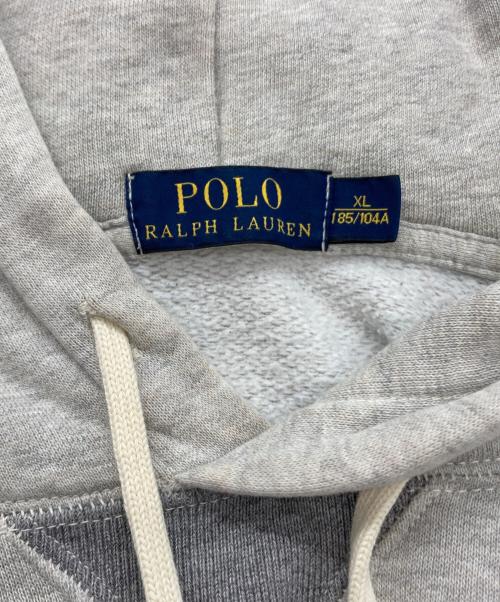 POLO RALPH LAUREN（ポロ・ラルフローレン）POLO RALPH LAUREN (ポロ・ラルフローレン) 前Vガゼットパーカー グレー サイズ:XLの古着・服飾アイテム