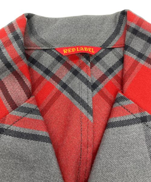 Vivienne Westwood RED LABEL（ヴィヴィアンウエストウッドレッドレーベル）Vivienne Westwood RED LABEL (ヴィヴィアンウエストウッドレッドレーベル) テーラードジャケット グレー×レッド サイズ:2の古着・服飾アイテム