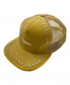 SUPREMEシュプリーム）の古着「Studded Velvet Cap」｜イエロー