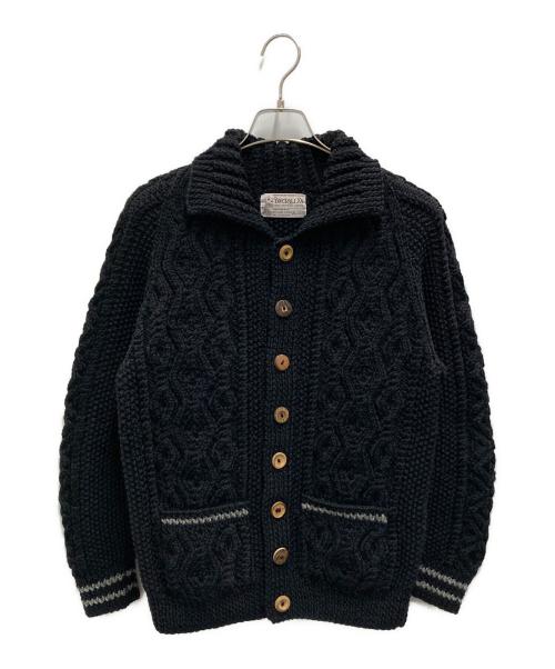 INVERALLAN（インバーアラン）INVERALLAN (インバーアラン) ケーブルニットカーディガン ブラック サイズ:-の古着・服飾アイテム