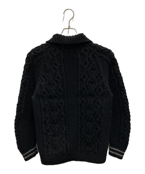 INVERALLAN（インバーアラン）INVERALLAN (インバーアラン) ケーブルニットカーディガン ブラック サイズ:-の古着・服飾アイテム