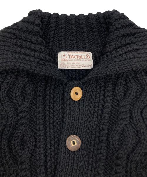 INVERALLAN（インバーアラン）INVERALLAN (インバーアラン) ケーブルニットカーディガン ブラック サイズ:-の古着・服飾アイテム
