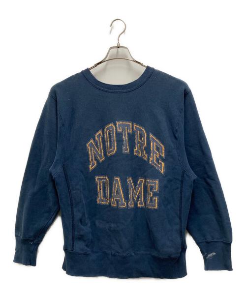 Champion REVERSE WEAVE（チャンピオン リバース ウィーブ）Champion REVERSE WEAVE (チャンピオン リバース ウィーブ) 80's カレッジプリントスウェット ネイビー サイズ:LARGEの古着・服飾アイテム
