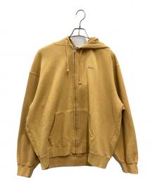 SUPREME（シュプリーム）の古着「Overdyed Small Box Zip Up Hooded Sweatshirt」｜イエロー