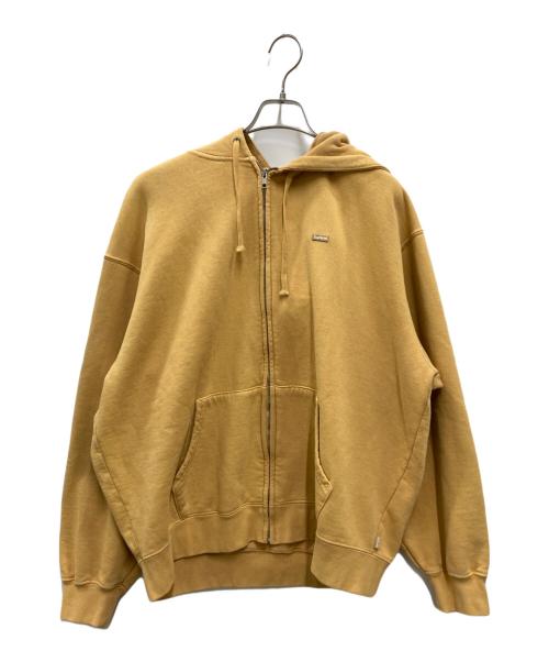 SUPREME（シュプリーム）Supreme (シュプリーム) Overdyed Small Box Zip Up Hooded Sweatshirt イエロー サイズ:Lの古着・服飾アイテム