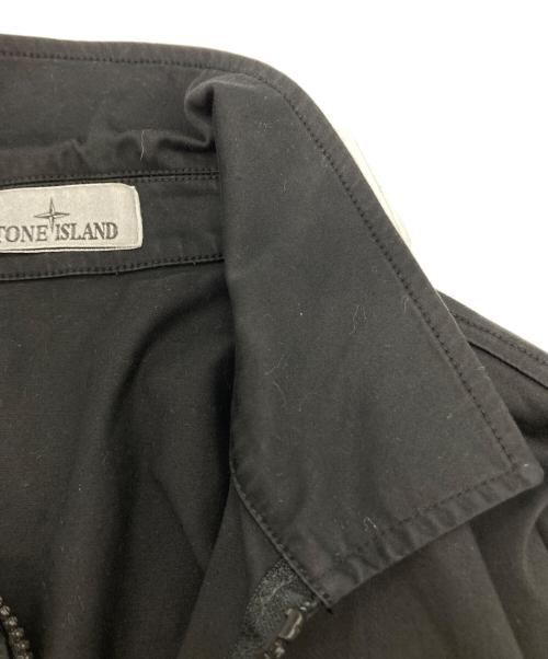 STONE ISLAND（ストーンアイランド）STONE ISLAND (ストーンアイランド) コットンストレッチ ジップシャツ ブラック サイズ:XLの古着・服飾アイテム