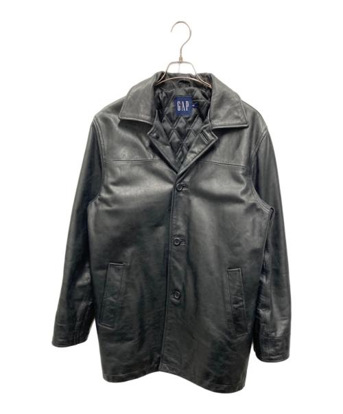 GAP（ギャップ）GAP (ギャップ) レザーカーコート ブラック サイズ:Sの古着・服飾アイテム