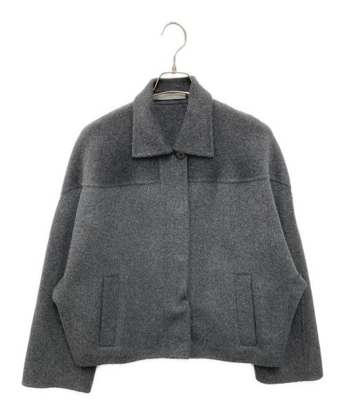 theory luxe（セオリーリュクス）theory luxe (セオリーリュクス) カシミヤ混 ショートコート グレー サイズ:38の古着・服飾アイテム