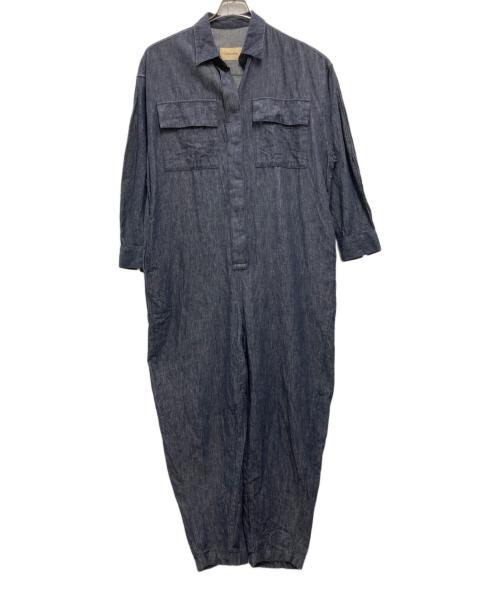 Curensology（カレンソロジー）Curensology (カレンソロジー) デニムジャンプスーツ インディゴ サイズ:FREEの古着・服飾アイテム