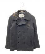 Schott×htcショット×エイチティーシー）の古着「スタッズPコート」｜ブラック