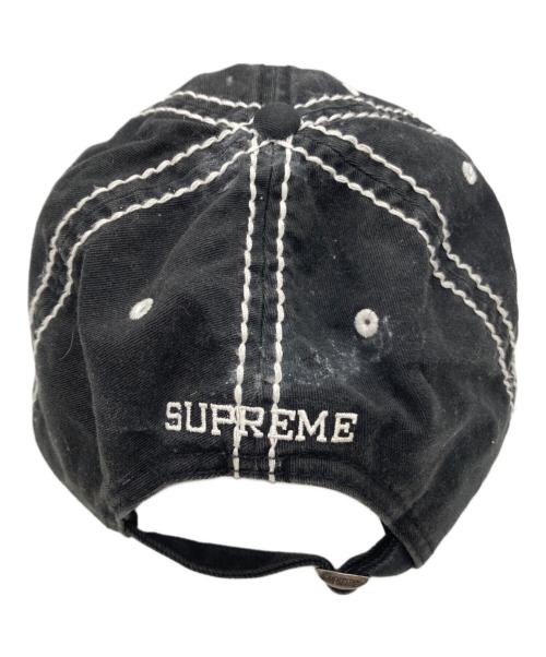 SUPREME（シュプリーム）Supreme (シュプリーム) BIG STITCH 6-PANEL CAP ブラックの古着・服飾アイテム