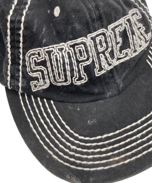 SUPREME（シュプリーム）Supreme (シュプリーム) BIG STITCH 6-PANEL CAP ブラックの古着・服飾アイテム
