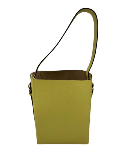 Valextra（ヴァレクストラ）Valextra (ヴァレクストラ) バケットスモール ショルダーバッグ イエローの古着・服飾アイテム