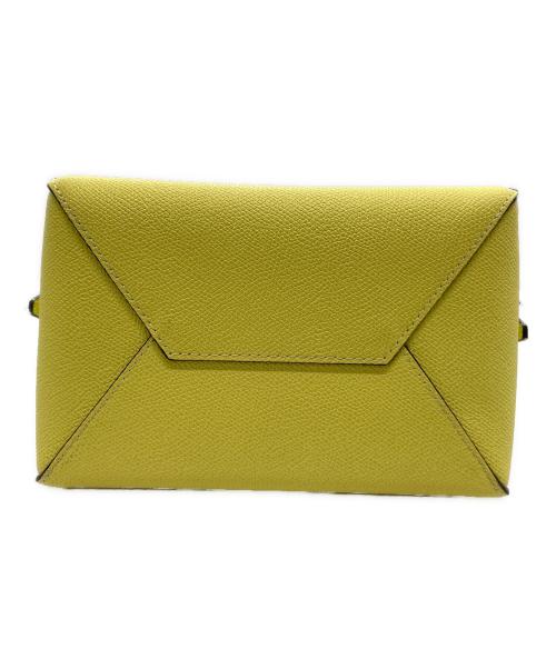 Valextra（ヴァレクストラ）Valextra (ヴァレクストラ) バケットスモール ショルダーバッグ イエローの古着・服飾アイテム