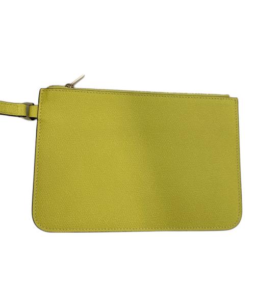 Valextra（ヴァレクストラ）Valextra (ヴァレクストラ) バケットスモール ショルダーバッグ イエローの古着・服飾アイテム