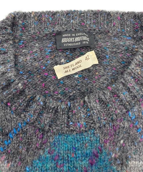 BROOKS BROTHERS（ブルックスブラザーズ）BROOKS BROTHERS (ブルックスブラザーズ) アーガイル柄ニット グレー サイズ:SIZE 42の古着・服飾アイテム