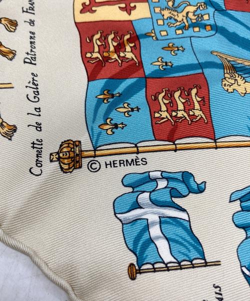 HERMES（エルメス）HERMES (エルメス) カレ40 PAVOIS 船旗 スカーフ ベージュ サイズ:-の古着・服飾アイテム