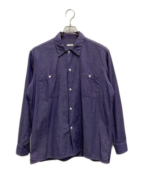 COMOLI（コモリ）COMOLI (コモリ) コットンオープンカラーシャツ パープル サイズ:2の古着・服飾アイテム