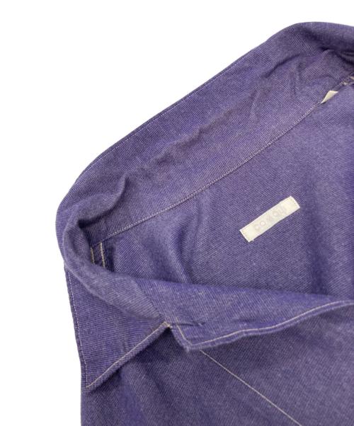 COMOLI（コモリ）COMOLI (コモリ) コットンオープンカラーシャツ パープル サイズ:2の古着・服飾アイテム