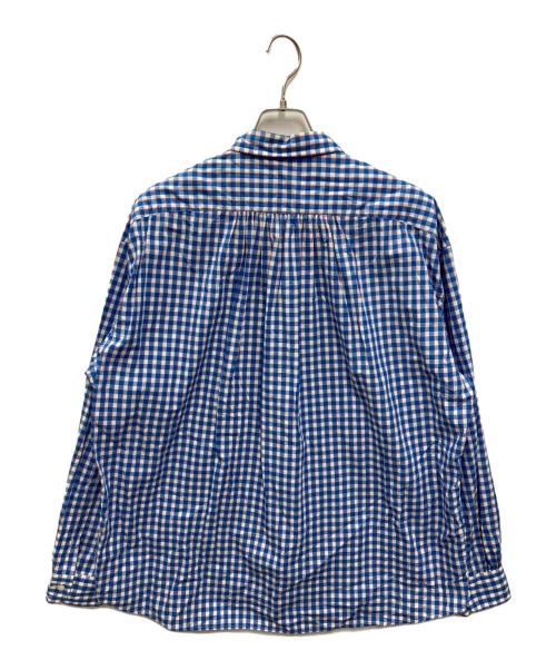 Porter Classic（ポータークラシック）Porter Classic (ポータークラシック) ロールアップギンガムチャックシャツ ホワイト×ブルー サイズ:Lの古着・服飾アイテム