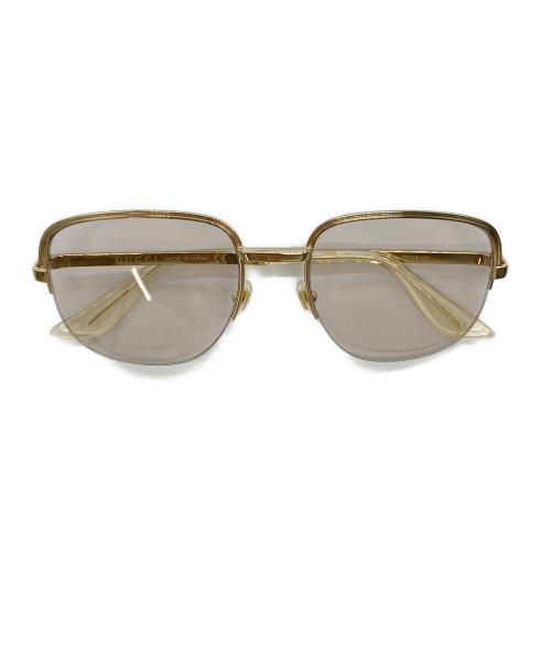 GUCCI（グッチ）GUCCI (グッチ) サングラス ピンク×ゴールド サイズ:55□19の古着・服飾アイテム