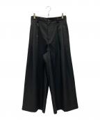 MAISON SPECIALメゾンスペシャル）の古着「4 Colors Chambray Washable Wool Baggy Wide Pants」｜ブラック