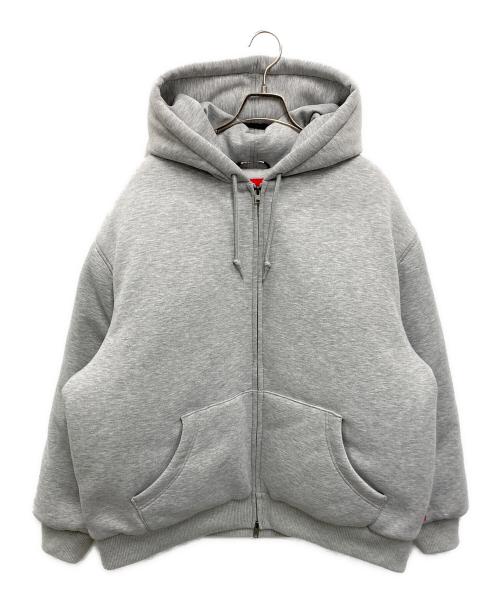 SUPREME（シュプリーム）Supreme (シュプリーム) THE NORTH FACE (ザ ノース フェイス) Down Filled Zip Up Hooded Sweatshirt グレー サイズ:XLの古着・服飾アイテム