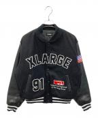 X-LARGEエクストララージ）の古着「OG LOGO VARSITY JACKET」｜ブラック